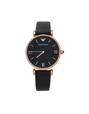 Woman two-hands leather watch